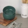 10 Strawberry Street Wazee Matte 9"/48oz Serving Bowl, Set of 2, Emerald Green view 3