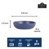 10 Strawberry Street Wazee Matte 9"/48oz Serving Bowl, Set of 2, Midnight Blue view 2