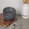 10 Strawberry Street Wazee Matte 9"/48oz Serving Bowl, Set of 2, Charcoal view 3