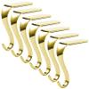 Sunshane 7 Pieces Christmas Stocking Holders Mantel Hanger Hooks Xmas Mantle Grips Set Safety Hang Stocking Clips for Christmas Party Decoration (Gold) view 1
