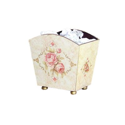 BDPP Trash Can Square Trash Can Retro Garbage Can No Lid Garbage Bin Suitable for Bedroom Living Room Office USO Interior y Exterior (Color : A)