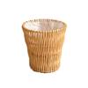 BDPP Trash Can Wicker Woven Trash Can Retro Garbage Can Creative Garbage Bin Suitable for Bedroom Kitchen and Bathroom-with Liner USO Interior y Exterior (Color : A) view 1