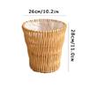 BDPP Trash Can Wicker Woven Trash Can Retro Garbage Can Creative Garbage Bin Suitable for Bedroom Kitchen and Bathroom-with Liner USO Interior y Exterior (Color : A) view 2