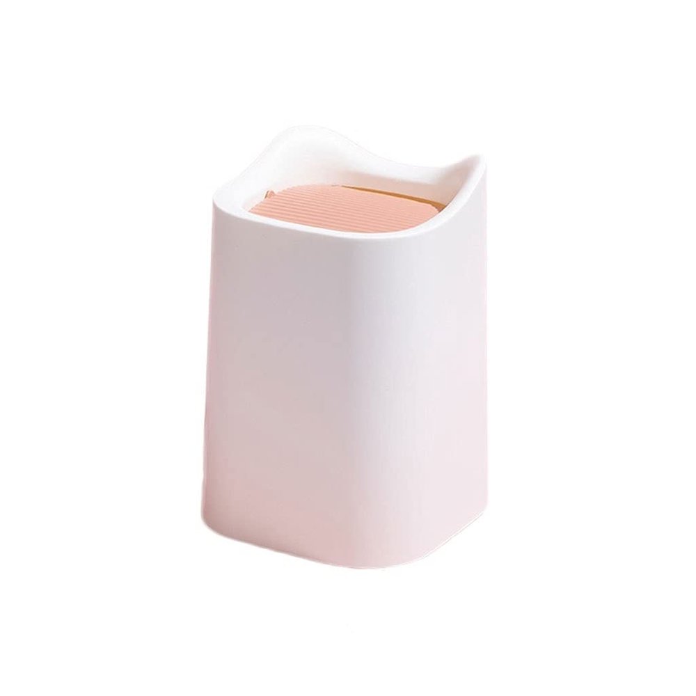 BDPP Trash Can Trash Can with Shake Lid Modern Plastic Garbage Can Mini Desktop Garbage Bin Suitable for Living Room Bedroom Office USO Interior y Exterior