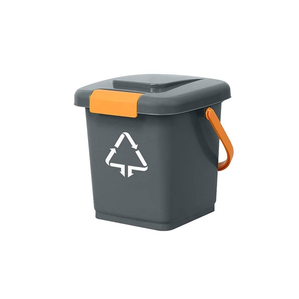 BDPP Trash Can 8L/2.1 Gallons Trash Can Square Garbage Can Plastic Garbage Bin Suitable for Bedroom Bathroom Kitchen Living Room USO Interior y Exterior (Color : B)