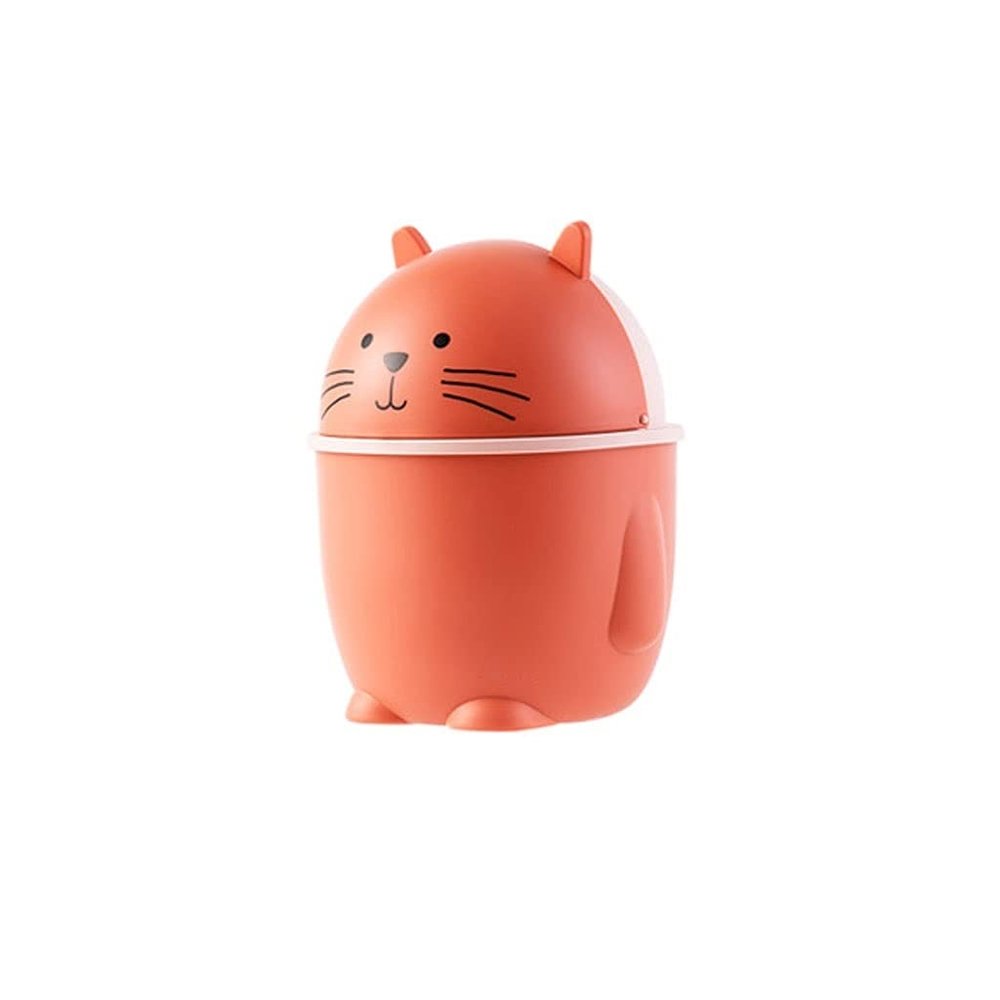 BDPP Trash Can Trash Can with Lid Cute Desktop Garbage Can Mini Garbage Bin Suitable for Dressing Table Bedroom Office USO Interior y Exterior (Color : A)