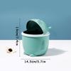 BDPP Trash Can Trash Can with Lid Cute Desktop Garbage Can Mini Garbage Bin Suitable for Dressing Table Bedroom Office USO Interior y Exterior (Color : A) view 2