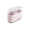 BDPP Trash Can Lid Trash Can Double-Layer Garbage Can Desktop Garbage Bin Suitable for Bedroom and Kitchen-Double Compartments USO Interior y Exterior (Color : A) view 1