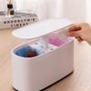 BDPP Trash Can Lid Trash Can Double-Layer Garbage Can Desktop Garbage Bin Suitable for Bedroom and Kitchen-Double Compartments USO Interior y Exterior (Color : A) view 3