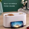 BDPP Trash Can Lid Trash Can Double-Layer Garbage Can Desktop Garbage Bin Suitable for Bedroom and Kitchen-Double Compartments USO Interior y Exterior (Color : A) view 4