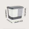 BDPP Trash Can Trash Can with Lid Square Desktop Garbage Can Double-Compartment Garbage Bin Suitable for Kitchen Bedroom Bathroom USO Interior y Exterior (Color : A) view 2