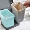 BDPP Trash Can Trash Can with Lid Square Desktop Garbage Can Double-Compartment Garbage Bin Suitable for Kitchen Bedroom Bathroom USO Interior y Exterior (Color : A) view 4