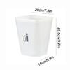 BDPP Trash Can Lidless Trash Can Modern Garbage Can Square Garbage Bin Suitable for Bedroom Kitchen Bathroom-with Pressure Ring USO Interior y Exterior (Color : A) view 2