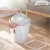 BDPP Trash Can Lidless Trash Can Modern Garbage Can Square Garbage Bin Suitable for Bedroom Kitchen Bathroom-with Pressure Ring USO Interior y Exterior (Color : A) view 4