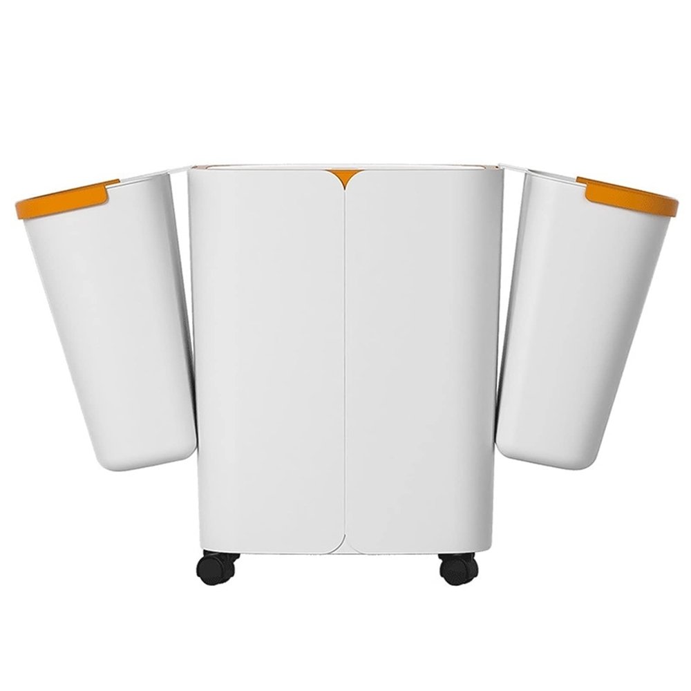 BDPP Trash Can Multifunctional Trash Can Sorted Garbage Can Wheeled Garbage Bin Suitable for Living Room Bathroom Bedroom Kitchen USO Interior y Exterior