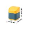 BDPP Trash Can Cute Mini Trash Can Countertop Garbage Can Plastic Garbage Bin Suitable for Car Office Family-with Swing Cover USO Interior y Exterior (Color : A) view 2