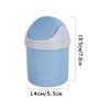 BDPP Trash Can Mini Cute Trash Can,Desktop Garbage Can,Plastic Garbage Bin,Suitable for Office Desktop Kitchen-with Swing Cover USO Interior y Exterior (Color : A) view 2