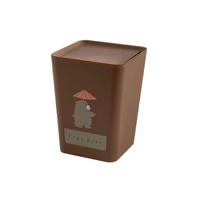 BDPP Trash Can Trash Can with Shake Lid Desktop Garbage Can with Lid Creative Cute Garbage Bin Suitable for Home Office Dormitory USO Interior y Exterior