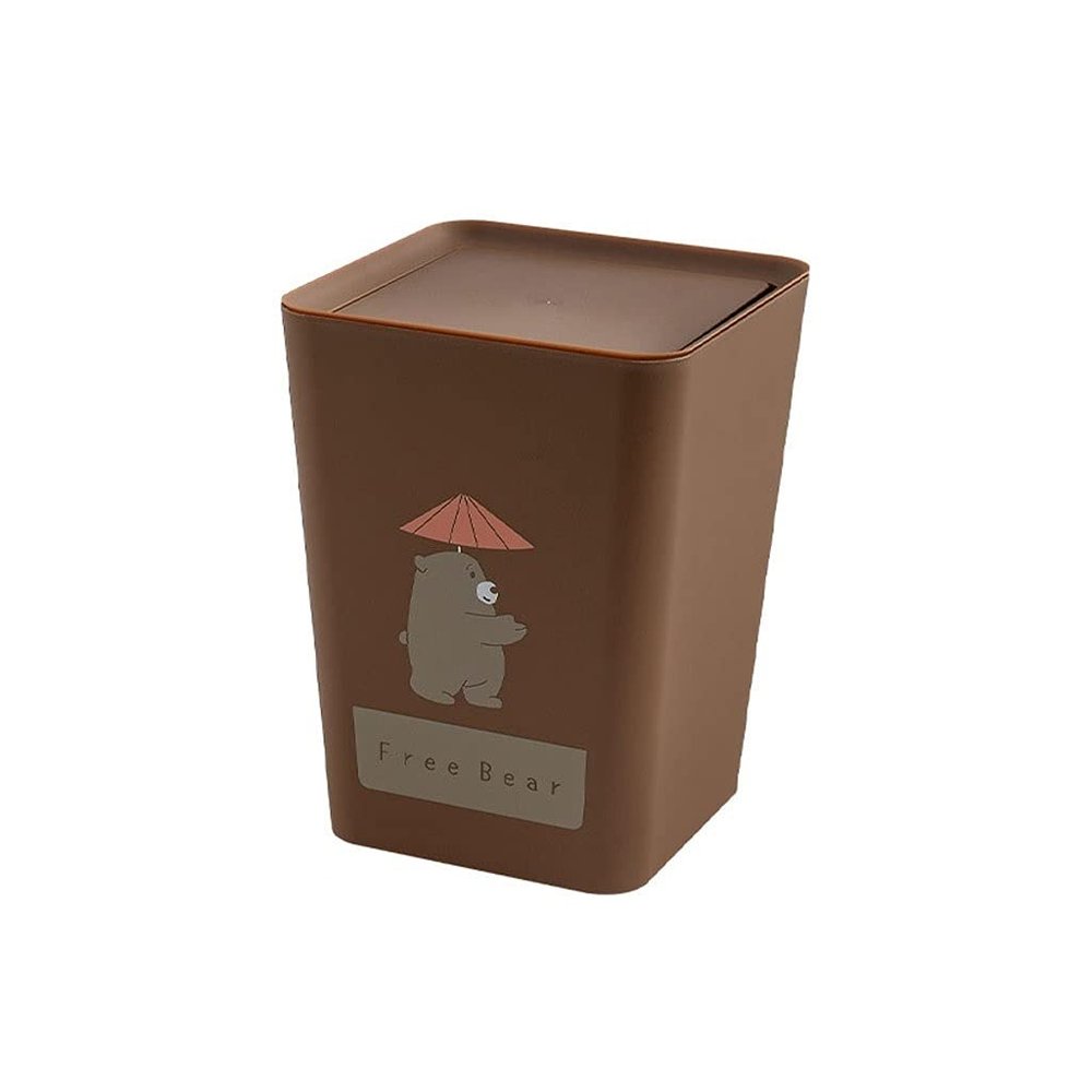 BDPP Trash Can Trash Can with Shake Lid Desktop Garbage Can with Lid Creative Cute Garbage Bin Suitable for Home Office Dormitory USO Interior y Exterior