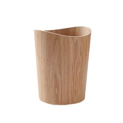 BDPP Trash Can Wooden Trash Can,Round Garbage Can,Decorative Garbage Bin,Farmhouse Style,Suitable for Bathroom Office Bedroom USO Interior y Exterior (Color : A)
