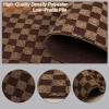 2' x 22' Runner Rugs with Rubber Backing, Indoor Outdoor Utility Carpet Runner Rugs, Checkered Brown, Can Be Used as Aisle for The RV and Boat, Laundry Room and Balcony view 2