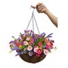 Bo Lala Home Decoration Chain Hanging Basket Flowerpot Fake Lavender Artificial Daisy Silk Flowers (Medium Basket) view 1