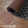 2' x 28' Runner Rugs with Rubber Backing, Indoor Outdoor Utility Carpet Runner Rugs, Checkered Gray, Can Be Used as Aisle for The RV and Boat, Laundry Room and Balcony view 3