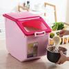 Canisters Set Storage Containers, Storage Container with Wheels Seal Locking Lid  for Kitchen and Home (Color : D) view 2