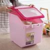 Canisters Set Storage Containers, Storage Container with Wheels Seal Locking Lid  for Kitchen and Home (Color : D) view 3
