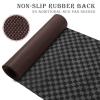AYOHA Runner Rug 3' x 40' Indoor/Outdoor Carpet Runners, Hallway Kitchen Entryway Bedroom Area Rugs with Natural Non-Slip Rubber Backing, Garage mat, Checkered Black Custom view 2