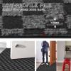AYOHA Runner Rug 3' x 40' Indoor/Outdoor Carpet Runners, Hallway Kitchen Entryway Bedroom Area Rugs with Natural Non-Slip Rubber Backing, Garage mat, Checkered Black Custom view 3