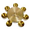 PSQURMART Spice Jar Container Brass Masala Box Spice Box Masala Dani Box Set With 7 Brass Containers and 1 Brass Spoon, Masala Spice Container Golden Spice Container with Embossed Lid (Design-3) view 1