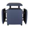 LUGSHIREE 5 in 1 Nesting Ottoman Cube Chair, Stackable Stools, Leather Square Ottoman Bench, Foot Stool with Wheels for Living Room,Dining Room 15.75x15.75x16.54 inches view 1