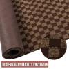 Runner Rug 4 ft x 4 ft Carpet Runners, Indoor/Outdoor Hallway Kitchen Entryway Bedroom Area Rugs with Non-Slip Rubber Backing, Garage mat, Checkered Brown, Custom view 4