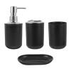 Beaupretty Bathroom Sets Accessories Black Lotion Bottle Toothbrush Cup Gargle Cups Soap Dish Stylish Wash Supplies for Home view 1