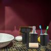 Beaupretty Bathroom Sets Accessories Black Lotion Bottle Toothbrush Cup Gargle Cups Soap Dish Stylish Wash Supplies for Home view 4