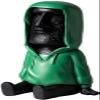 ZKSYLSM Easter Island Moai Statue Decor,Resin Imitation Stone Statue Figurine Sculpture,Pen Holder, Mobile Phone Holder,Decor Desktop,Bookshelf,Tabletop,Black (Black) view 1