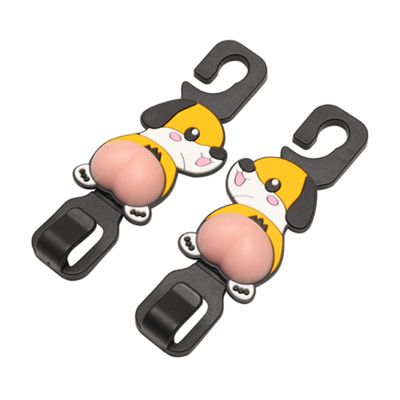 GUANG-K 2PCS Car Headrest Storage Hook, Car Seat Back Organizer, Cartoon Multifunctional Storage Rack(Size:14cm,Color:A)