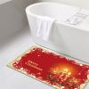 JLCP Christmas doormats Welcome Floor mat Merry Christmas Non-Slip & Absorbent Red Christmas Dcor Rugs for Living Room Kitchen Bathroom,Machine Washable,40x60cm/15.7"x23.6" view 1