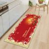 JLCP Christmas doormats Welcome Floor mat Merry Christmas Non-Slip & Absorbent Red Christmas Dcor Rugs for Living Room Kitchen Bathroom,Machine Washable,40x60cm/15.7"x23.6" view 2
