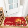 JLCP Christmas doormats Welcome Floor mat Merry Christmas Non-Slip & Absorbent Red Christmas Dcor Rugs for Living Room Kitchen Bathroom,Machine Washable,40x60cm/15.7"x23.6" view 3