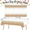 3 Pieces Confetti Sprinkles Birthday Tablecloth for Happy Birthday Decoration Plastic Disposable Rectangle Sprinkles Party Table Covers for Kids Two Sweet Donut Weddings Party Favors, 54 x 108 Inches view 2