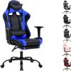 Capacmkseh PC Computer Lumbar Support Headrest,High Back Racing Office Video Gaming Rolling Swivel Task Chair for Kids or Adults,Blue view 1