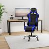 Capacmkseh PC Computer Lumbar Support Headrest,High Back Racing Office Video Gaming Rolling Swivel Task Chair for Kids or Adults,Blue view 2