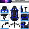 Capacmkseh PC Computer Lumbar Support Headrest,High Back Racing Office Video Gaming Rolling Swivel Task Chair for Kids or Adults,Blue view 4