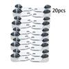 Yinpecly 20 Pack Oval Closet Rod End Supports Zinc Alloy Wardrobe Bracket Closet Rod Holder Pole Socket Fit for Rod Diameter 1"/25.5mm view 3