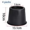 KaysaLY 3 Inch 4 Pcs Furniture Risers, Stable Chair Risers for Bed Chair Desk Table Sofa, Bed Leg Elevators, Bed Chair Sofa Riser Feet Lift Set,L view 2