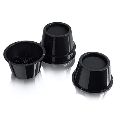 KaysaLY Set of 4 Furniture Raisers, Stable Chair Risers for Bed Chair Desk Table Sofa, Black Foot Bed Riser for Sofa Riser Bed Riser,Black,M