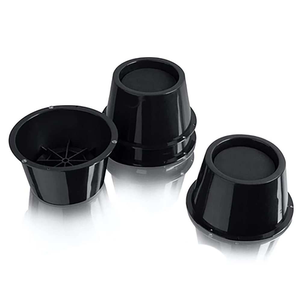 KaysaLY Set of 4 Furniture Raisers, Stable Chair Risers for Bed Chair Desk Table Sofa, Black Foot Bed Riser for Sofa Riser Bed Riser,Black,M