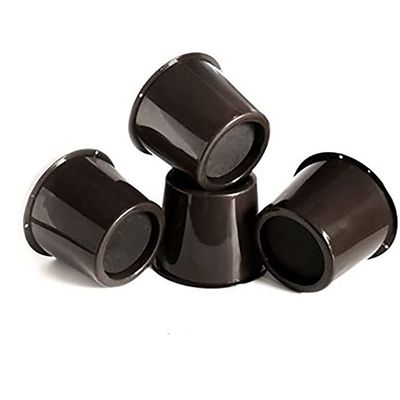 KaysaLY Set of 4 Furniture Raisers, Stable Chair Risers for Bed Chair Desk Table Sofa, Black Foot Bed Riser for Sofa Riser Bed Riser,Brown,L